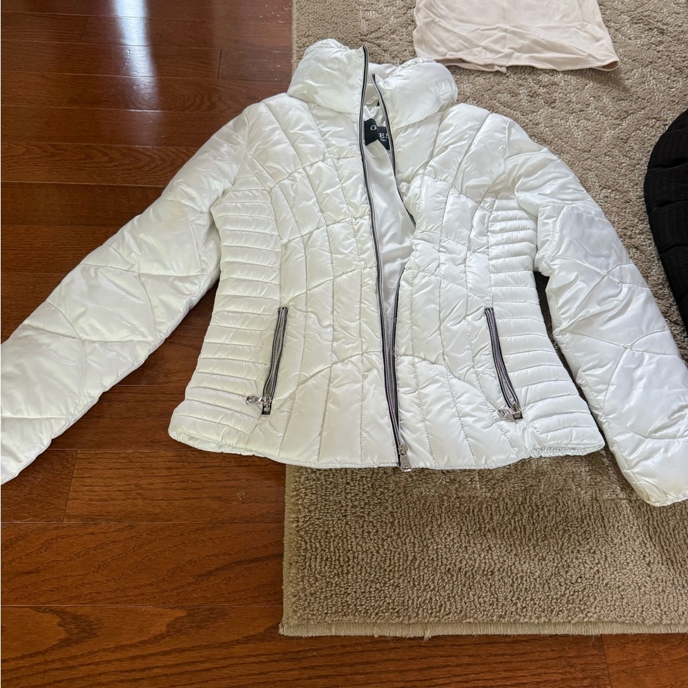 Women's White Quilted Jacket